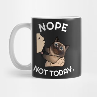 Siamese Cat Set Me Down Or I'll Slap You Black and White Cat, Chonk Slap Funny Design Mug